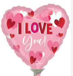 Globo Metálico 4H Love You Playful Hearts 45132/09