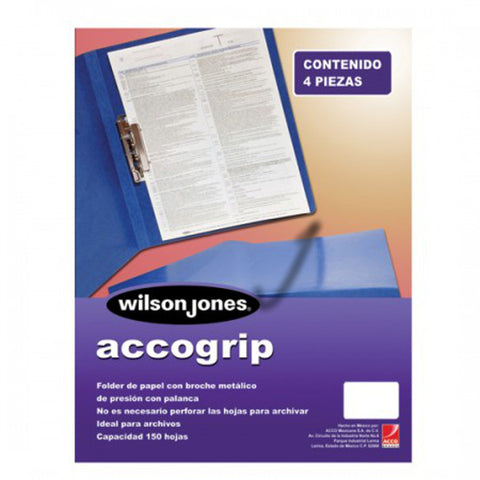 Folder Palanca Accogrip Oficio C/4 Verde