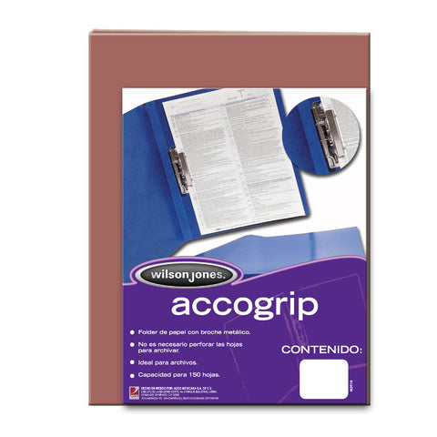 Folder Palanca Accogrip Carta C/4 Caoba