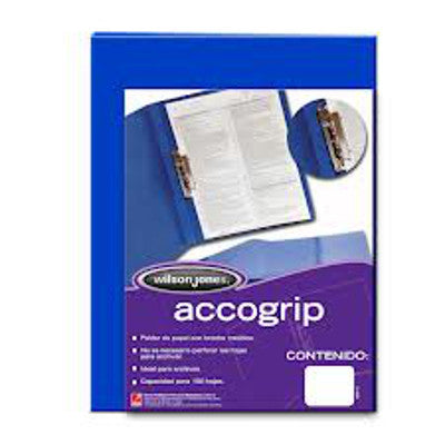 Folder Palanca Accogrip Oficio C/4 Azul Obscuro