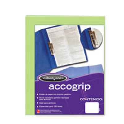Folder Palanca Accogrip Carta C/4 Verde Claro