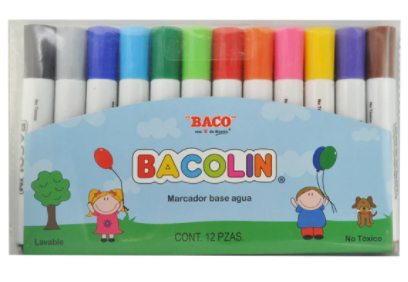 Marcador Bacolin Agua C/12