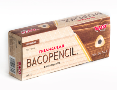 Lápiz Baco Pencil Triangular HB #2 C/50