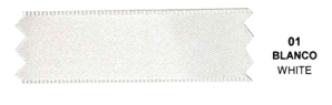 Listón Satinex Doble cara 45MTS 1715 #00 01 Blanco