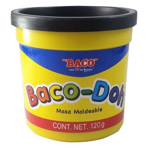 Plastilina Baco-Doh Bote 120G Negro