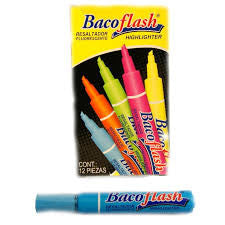 Resaltador Bacoflash Azul C/12