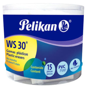 Borrador Pelikan Blanco WS-30 Bote C/15