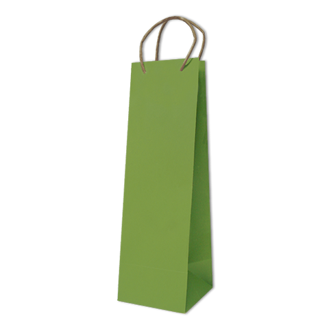 Bolsa Kraft Lisa Botella Color Verde Limón