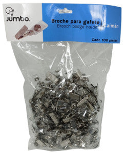 Broche Gafete Jumbo C/100 Metálico PBG1 (BC100J)