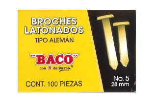 Broche Latonado Baco #5 28 mm C/100