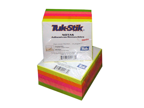 Notas Tuk - Stik  3 x 3 Cubo Neón