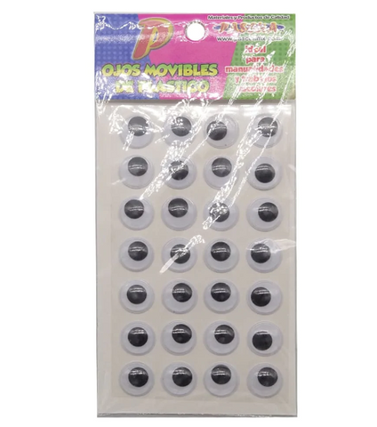 Ojitos Moviles Pascua C/Adhesivo C/28 18MM