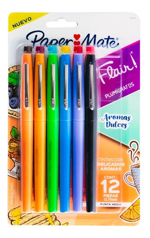 Plumin Flair Punta Media 0.7Mm C/Aroma C/12 Surtido