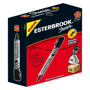 Marcador Permanente Esterbrook Negro C/12