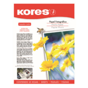 Papel Glossy (Fotografía) Kores Carta C/25