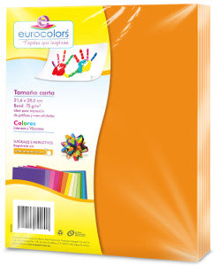 Hojas De Colores Carta Eurocolors Oro C/100