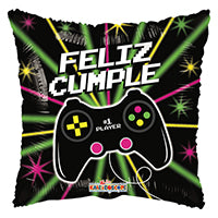 Globo Metálico 18 Feliz Cumple Gamer