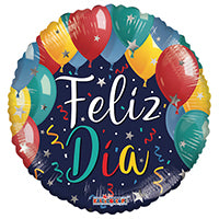 Globo Metálico 18C Feliz Día Fiesta
