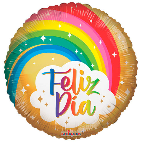 Globo Metálico 18 Feliz Cumpleaños Arcoiris
