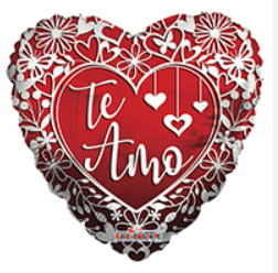 Globo MetÌÁlico 18H Te Amo Recortes K37199-18