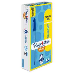 Bolígrafo Papermate Kilométrico 100 Fino Azul C/12