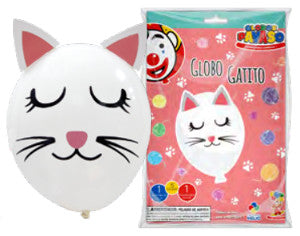 Globo Payaso Kit Gatito #12 C/1 Blanco