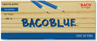 Lápiz Baco Blue HB #2 C/50