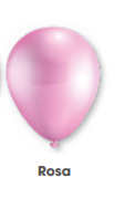 Globo Metalico No 12 Rosa C/50