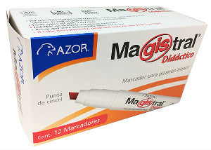 Marcador Pizarrón Magistral Didáctico Azul C/12