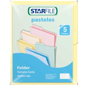 Folder Mapasa Carta Amarillo Pastel C/100
