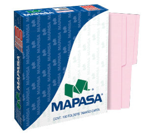 Folder Mapasa Carta Rosa Pastel C/100
