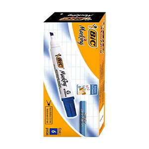 Marcador Pizarrón Blanco Bic Azul C/6