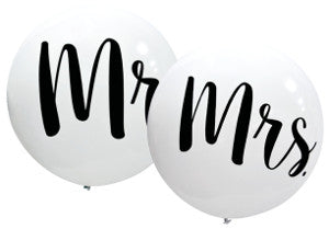 Globo Payaso Mr Mrs #24 C/2 Blanco