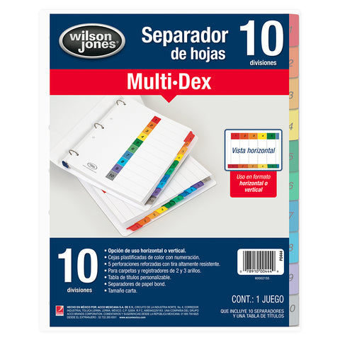 Separador Acco Multidex C/10