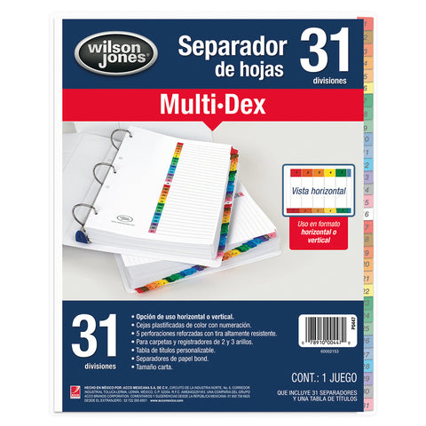Separador Acco Multidex 1-31