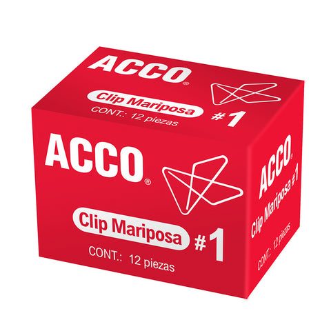 Clip Acco Mariposa No 1 C/12