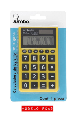 Calculadora Jumbo Bolsillo Números Grandes PCA5 8 Dígitos (804J)