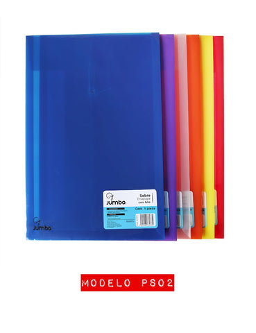 Sobre Plastico Jumbo C/Hilo T/Oficio Vertical C/12 (SCHO12)