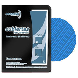 Pasta Perfex Esencial Estriada Std Azul Intenso C/25