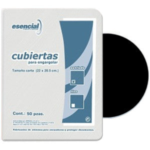 Pasta Esencial Lisa Std Negra C/25