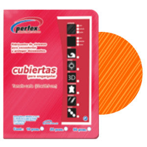 Pasta Perfex Estriada Std Naranja C/25