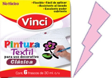 Pintura Textil Dixon 30 Ml Clasica Rosa C/6
