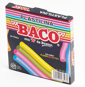 Plastilina Baco C/10 Barritas *Fluorescente*