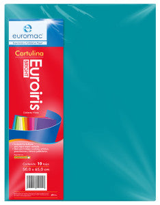 Cartulina Reflect 50x65 178 gr. Azul Turqueza C/10