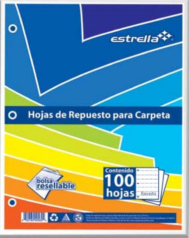 Repuesto Para Carpeta Estrella Raya