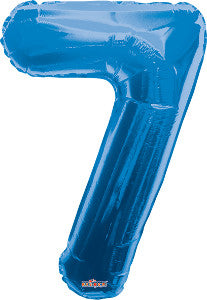 Globo MetÌÁlico 34 N̼mero 7 Azul