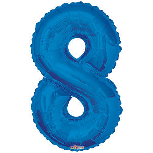 Globo Metálico 34 Número 8 Azul