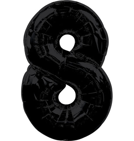 Globo MetÌÁlico 28N Ṇå¼mero 8 Negro