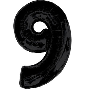 Globo MetÌÁlico 28N Ṇå¼mero 9 Negro