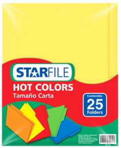 Folder Starfile Carta Amarillo C/25